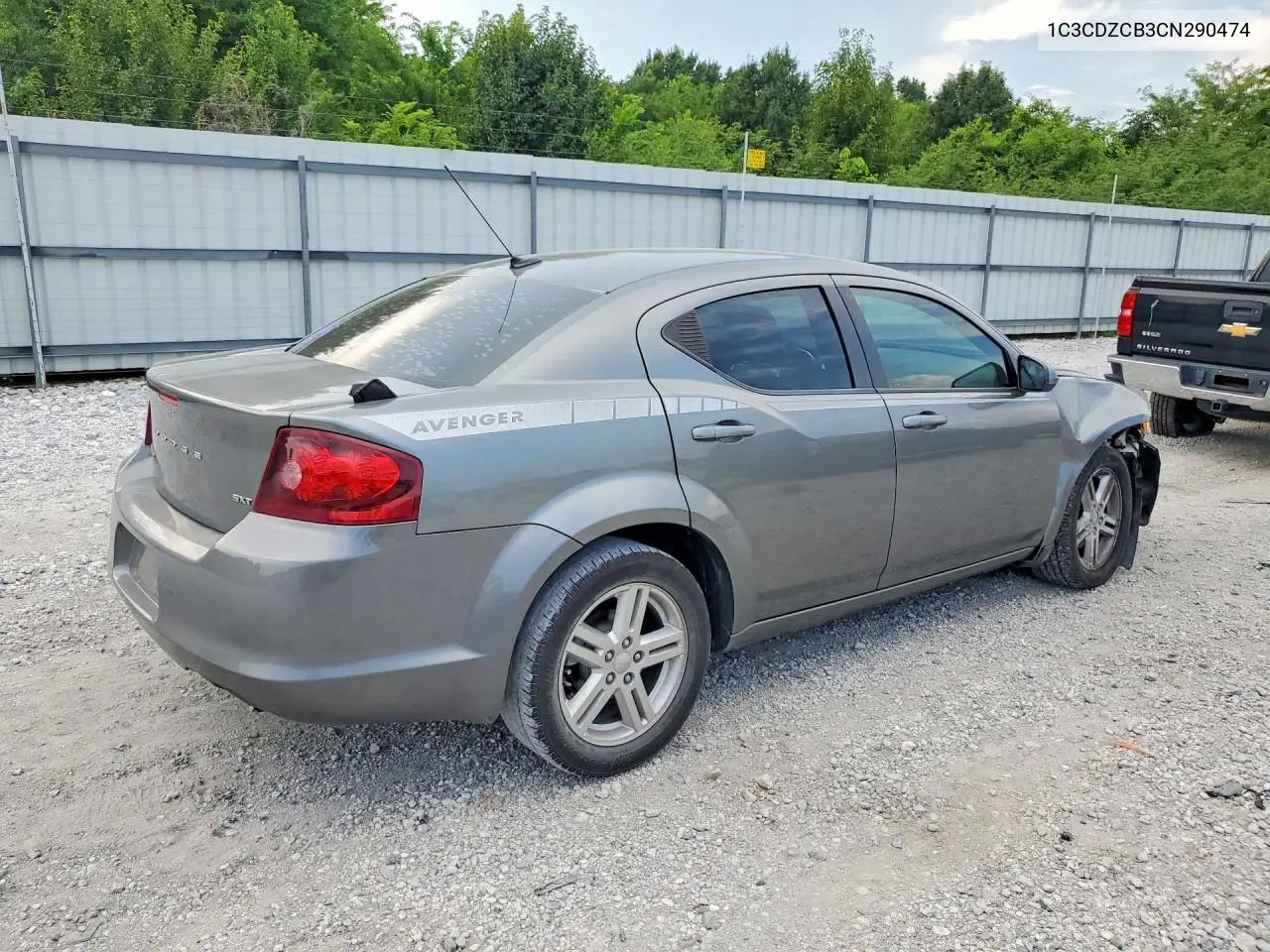 2012 Dodge Avenger Sxt VIN: 1C3CDZCB3CN290474 Lot: 85769045