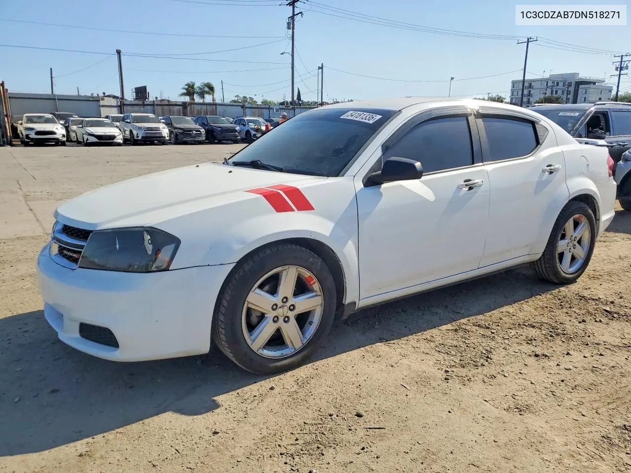 2013 Dodge Avenger Se VIN: 1C3CDZAB7DN518271 Lot: 54181336