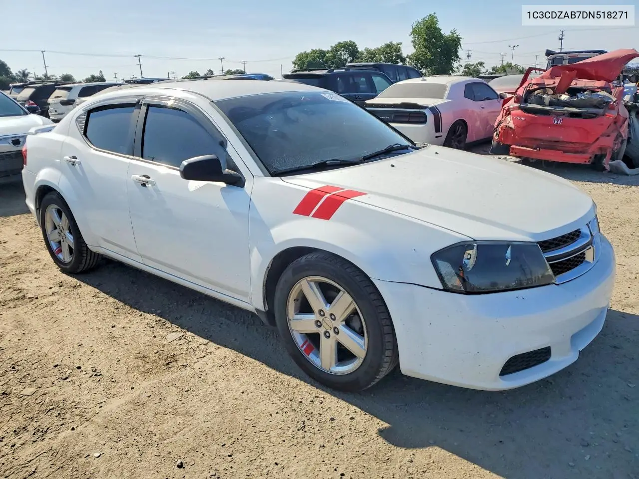 2013 Dodge Avenger Se VIN: 1C3CDZAB7DN518271 Lot: 54181336