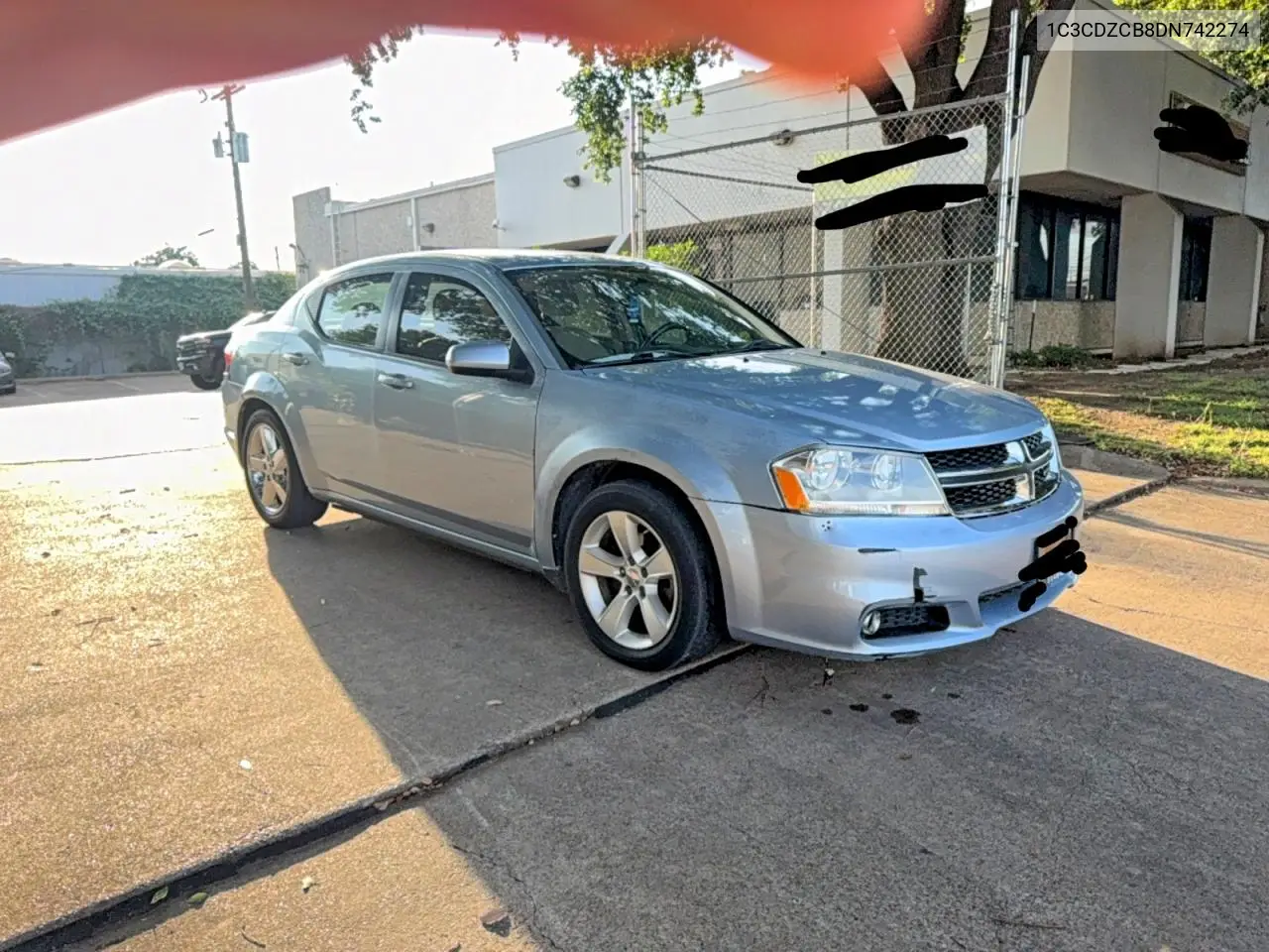 2013 Dodge Avenger Sxt VIN: 1C3CDZCB8DN742274 Lot: 55103366