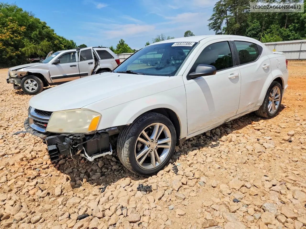 2013 Dodge Avenger Se VIN: 1C3CDZAG6DN504812 Lot: 56822386