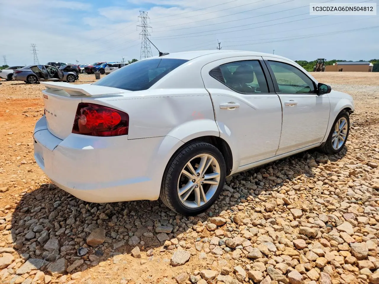 2013 Dodge Avenger Se VIN: 1C3CDZAG6DN504812 Lot: 56822386