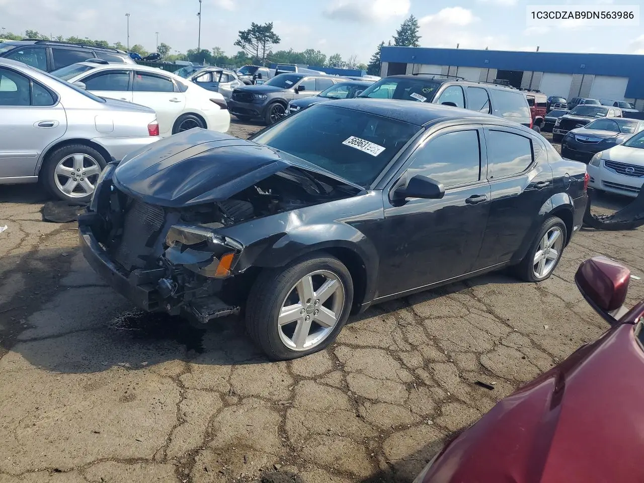 2013 Dodge Avenger Se VIN: 1C3CDZAB9DN563986 Lot: 56968196