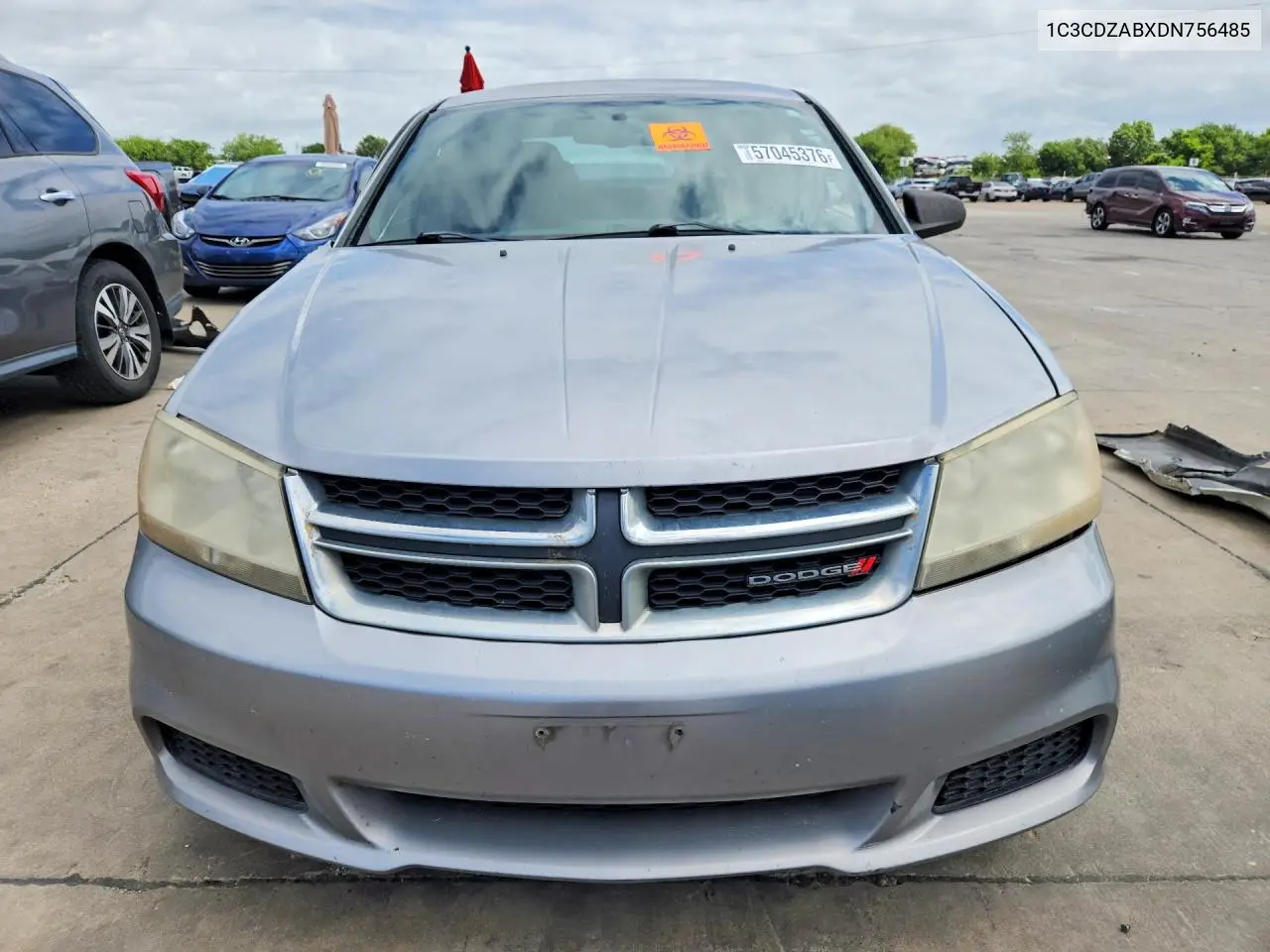 2013 Dodge Avenger Se VIN: 1C3CDZABXDN756485 Lot: 57045376