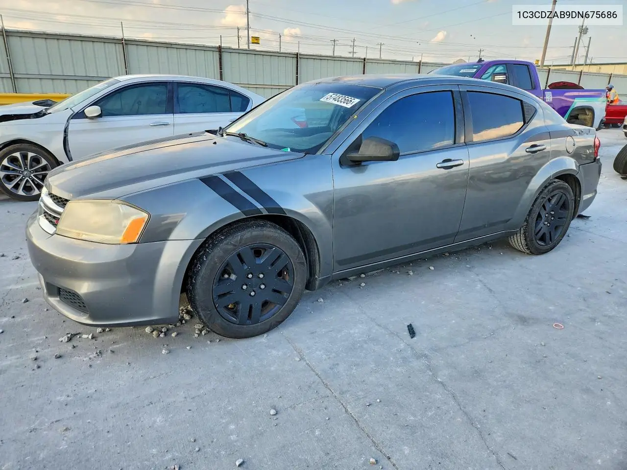 2013 Dodge Avenger Se VIN: 1C3CDZAB9DN675686 Lot: 57483566
