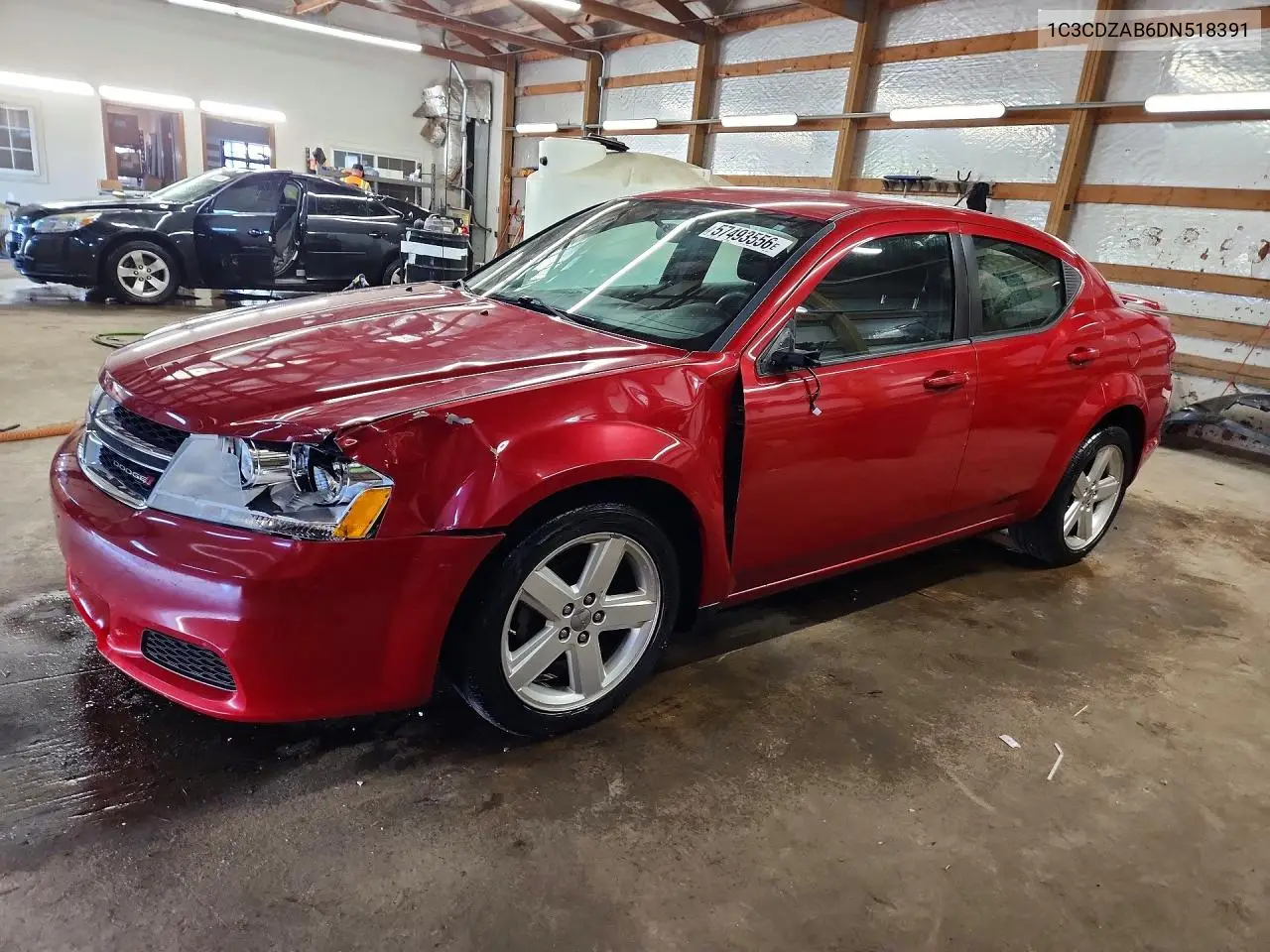 2013 Dodge Avenger Se VIN: 1C3CDZAB6DN518391 Lot: 57493556