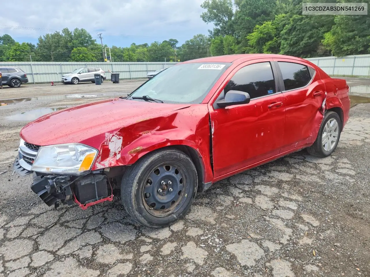 2013 Dodge Avenger Se VIN: 1C3CDZAB3DN541269 Lot: 58363136