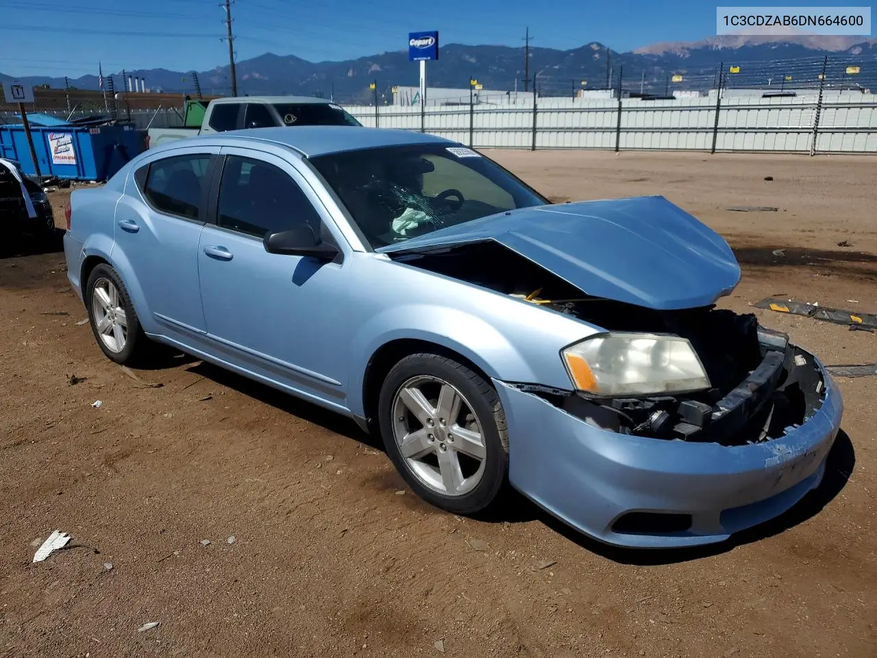 2013 Dodge Avenger Se VIN: 1C3CDZAB6DN664600 Lot: 58920566