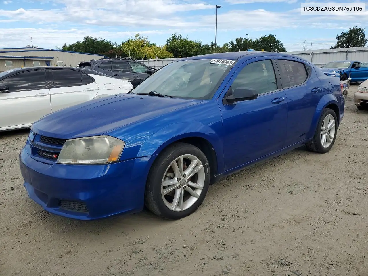 2013 Dodge Avenger Se VIN: 1C3CDZAG3DN769106 Lot: 59016046