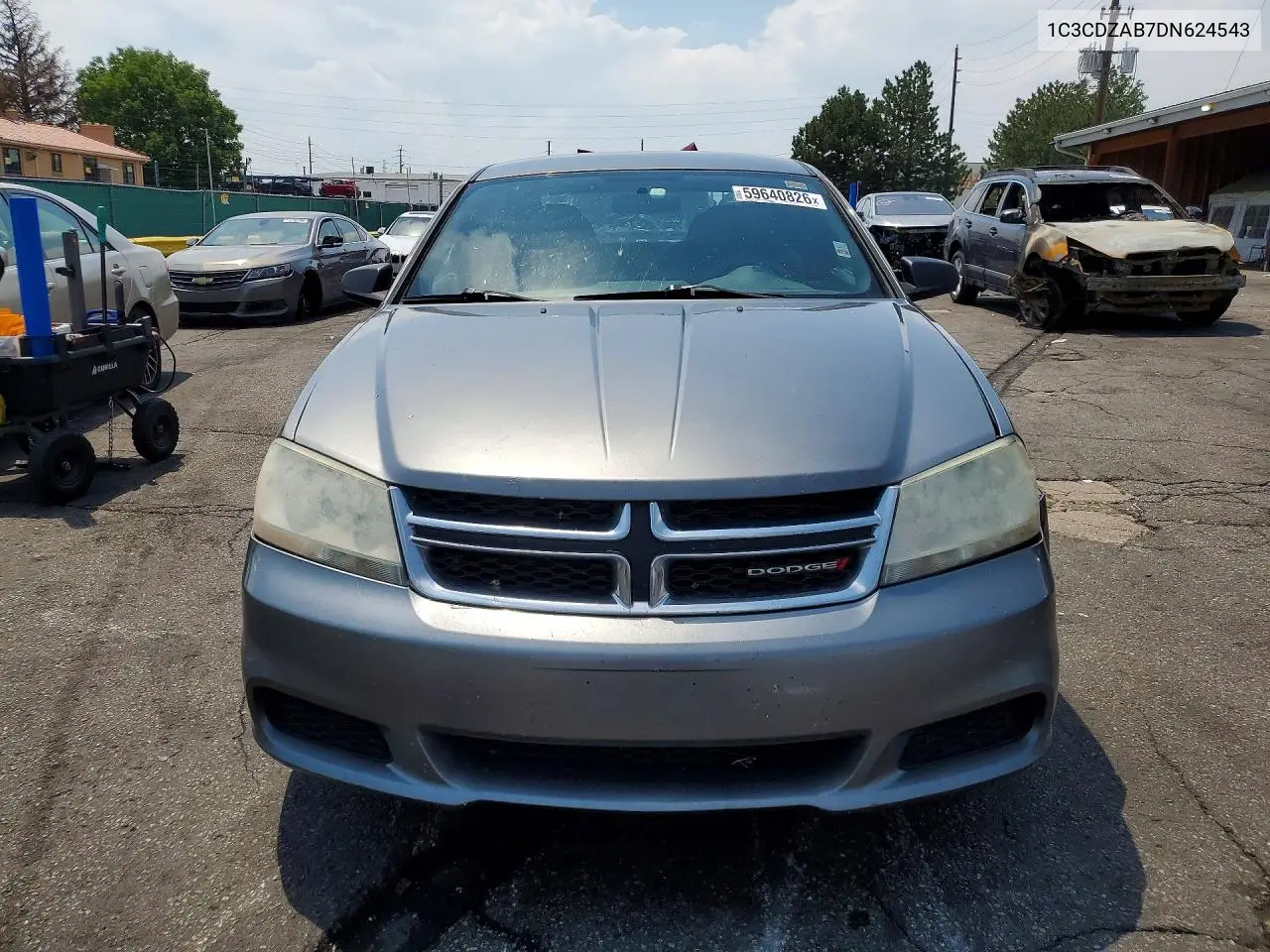 2013 Dodge Avenger Se VIN: 1C3CDZAB7DN624543 Lot: 59640826