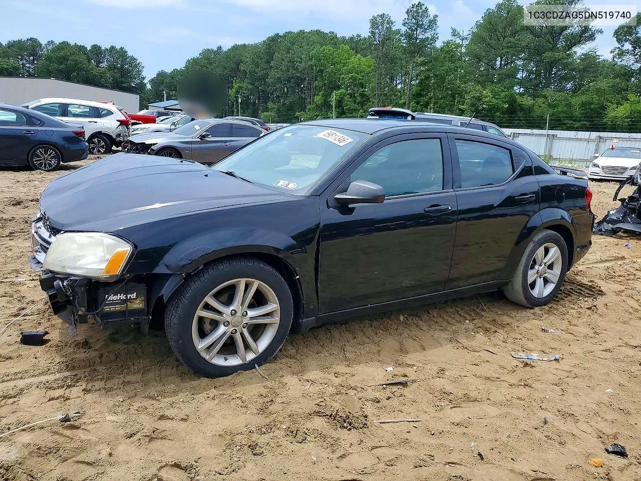 2013 Dodge Avenger Se VIN: 1C3CDZAG5DN519740 Lot: 59811346