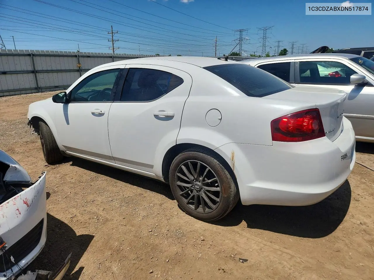 2013 Dodge Avenger Se VIN: 1C3CDZABXDN517874 Lot: 60380466