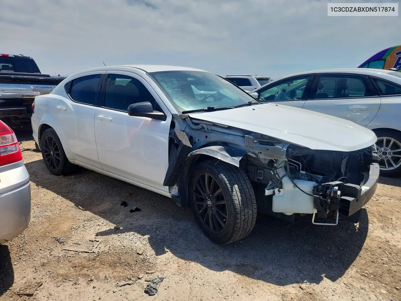 2013 Dodge Avenger Se VIN: 1C3CDZABXDN517874 Lot: 60380466