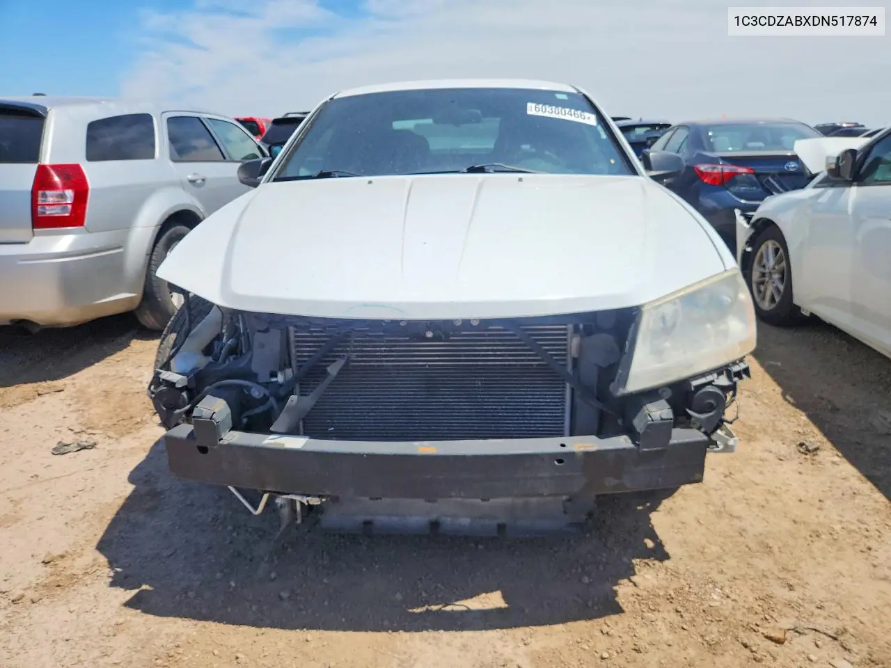 2013 Dodge Avenger Se VIN: 1C3CDZABXDN517874 Lot: 60380466