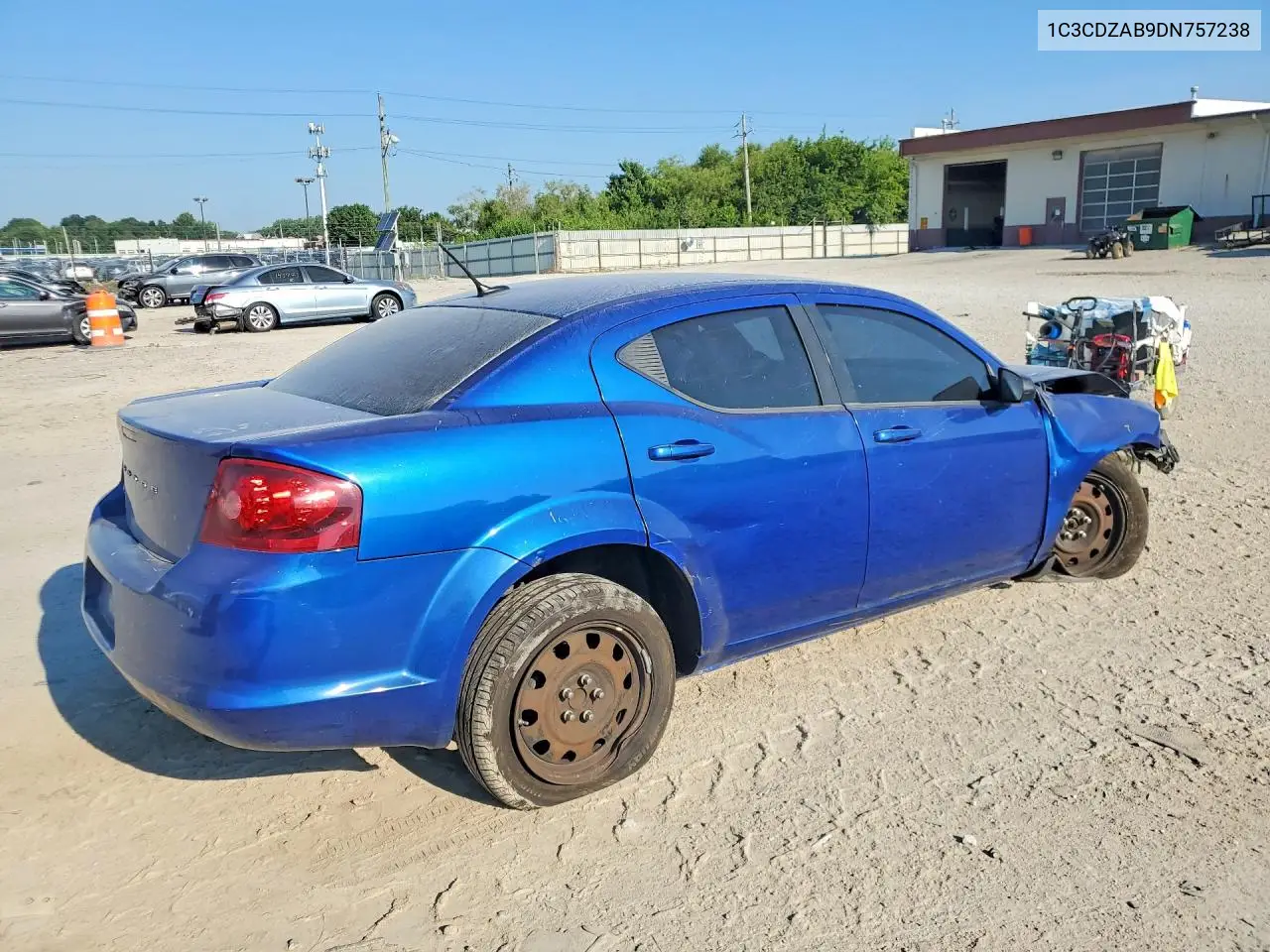 2013 Dodge Avenger Se VIN: 1C3CDZAB9DN757238 Lot: 60810496