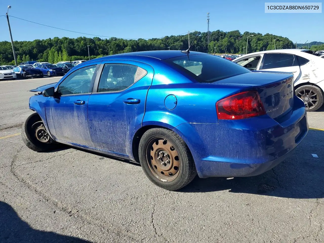 2013 Dodge Avenger Se VIN: 1C3CDZAB8DN650729 Lot: 61240326
