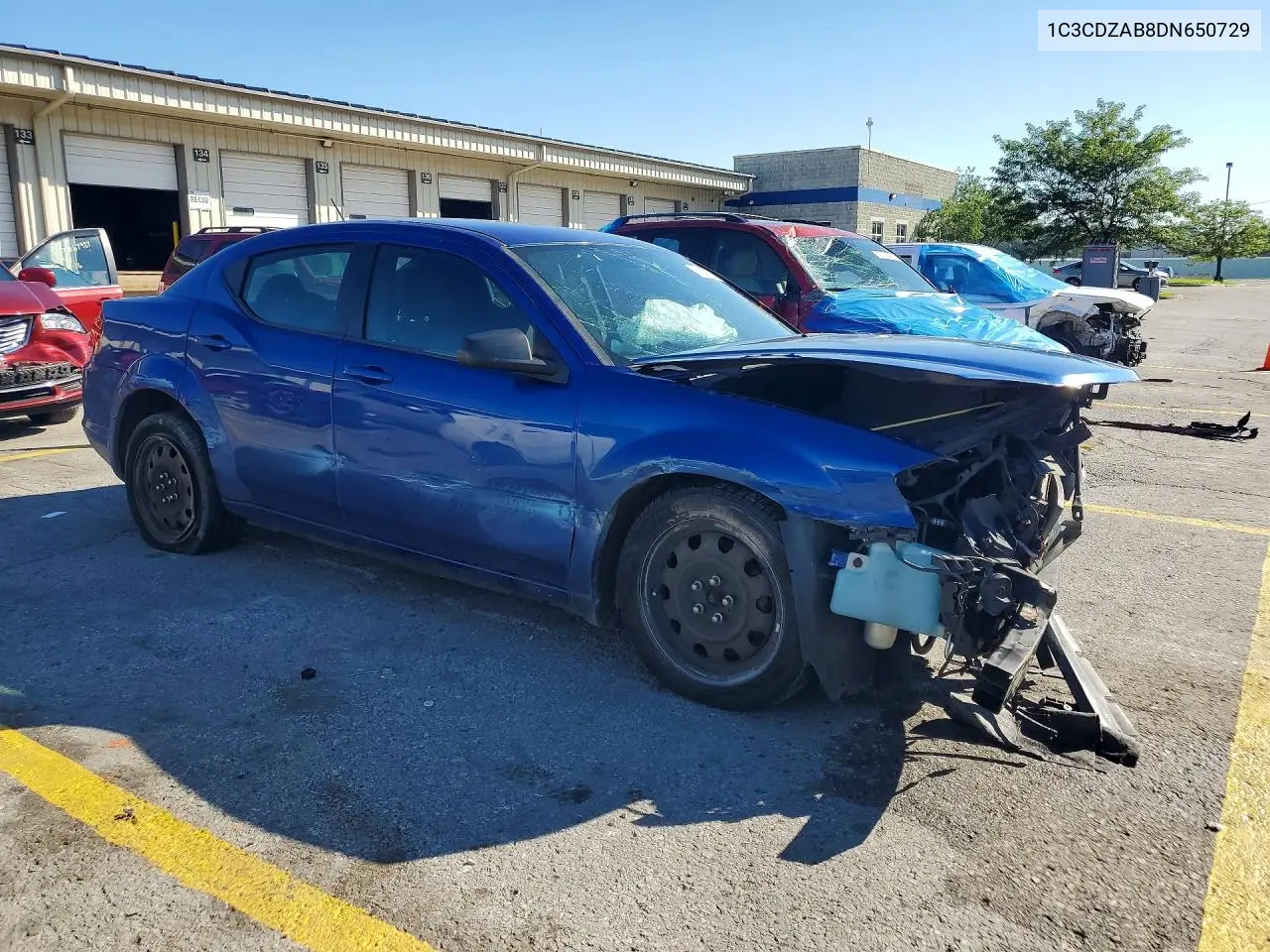 2013 Dodge Avenger Se VIN: 1C3CDZAB8DN650729 Lot: 61240326