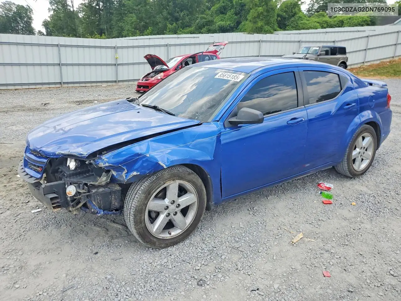 2013 Dodge Avenger Se VIN: 1C3CDZAG2DN769095 Lot: 85615185