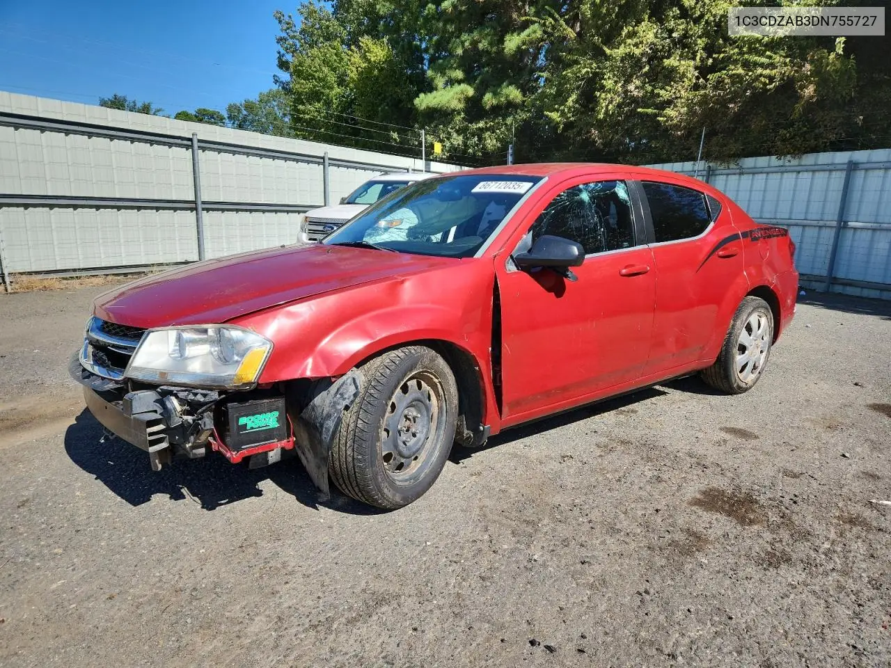 1C3CDZAB3DN755727 2013 Dodge Avenger Se