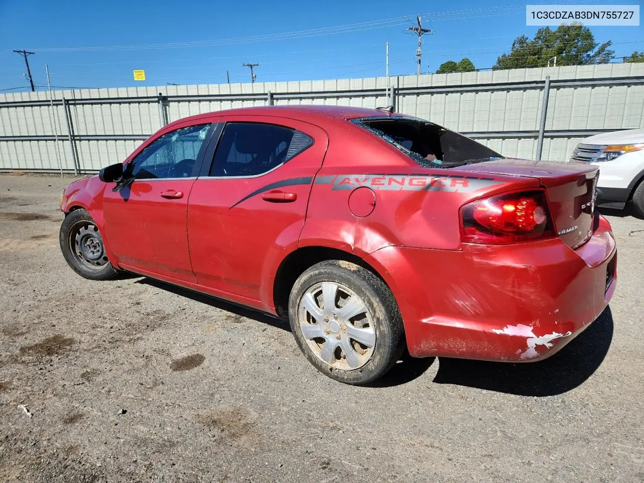 1C3CDZAB3DN755727 2013 Dodge Avenger Se