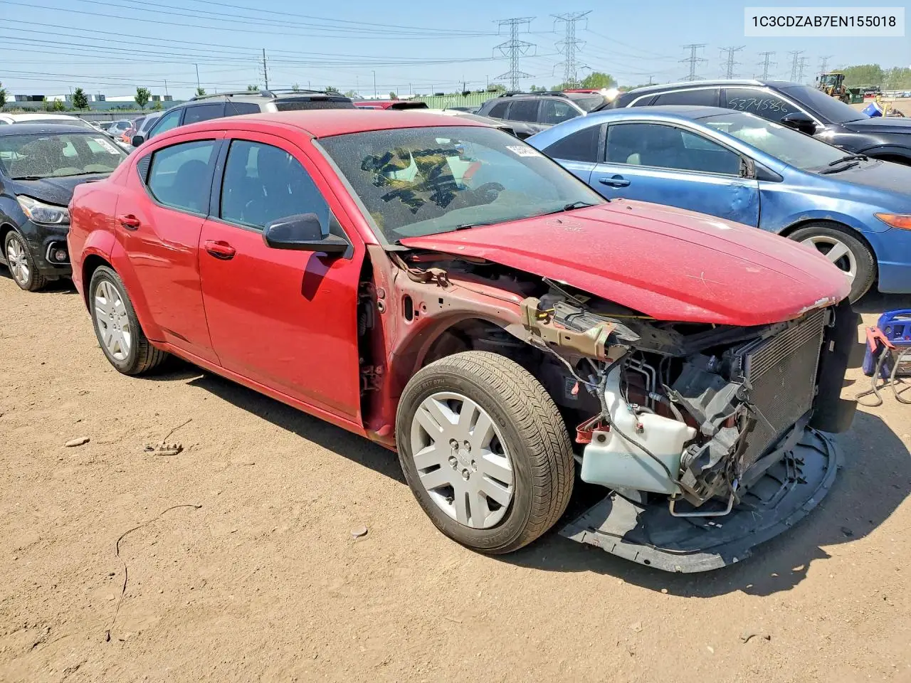 2014 Dodge Avenger Se VIN: 1C3CDZAB7EN155018 Lot: 53548076