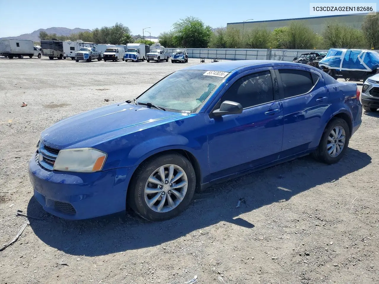 2014 Dodge Avenger Se VIN: 1C3CDZAG2EN182686 Lot: 55743036