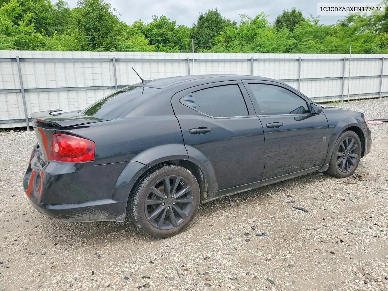 2014 Dodge Avenger Se VIN: 1C3CDZABXEN177434 Lot: 56333516