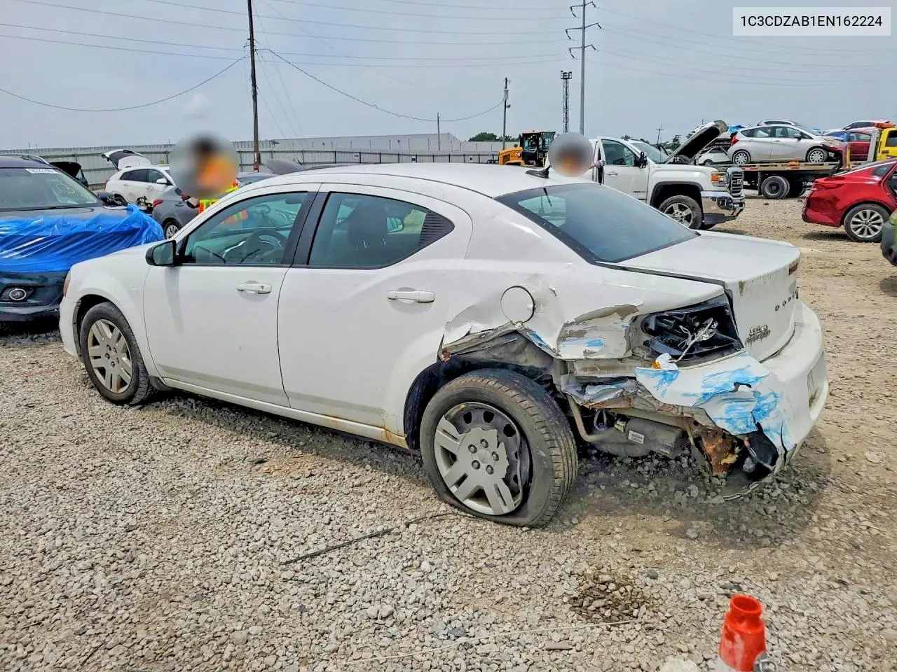2014 Dodge Avenger VIN: 1C3CDZAB1EN162224 Lot: 56525166