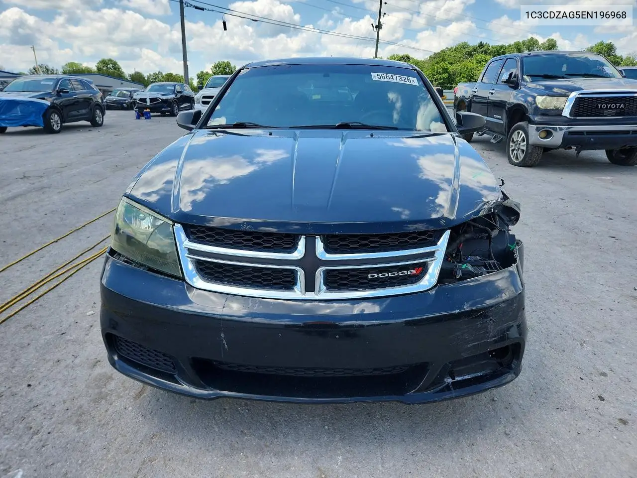 2014 Dodge Avenger Se VIN: 1C3CDZAG5EN196968 Lot: 56647326