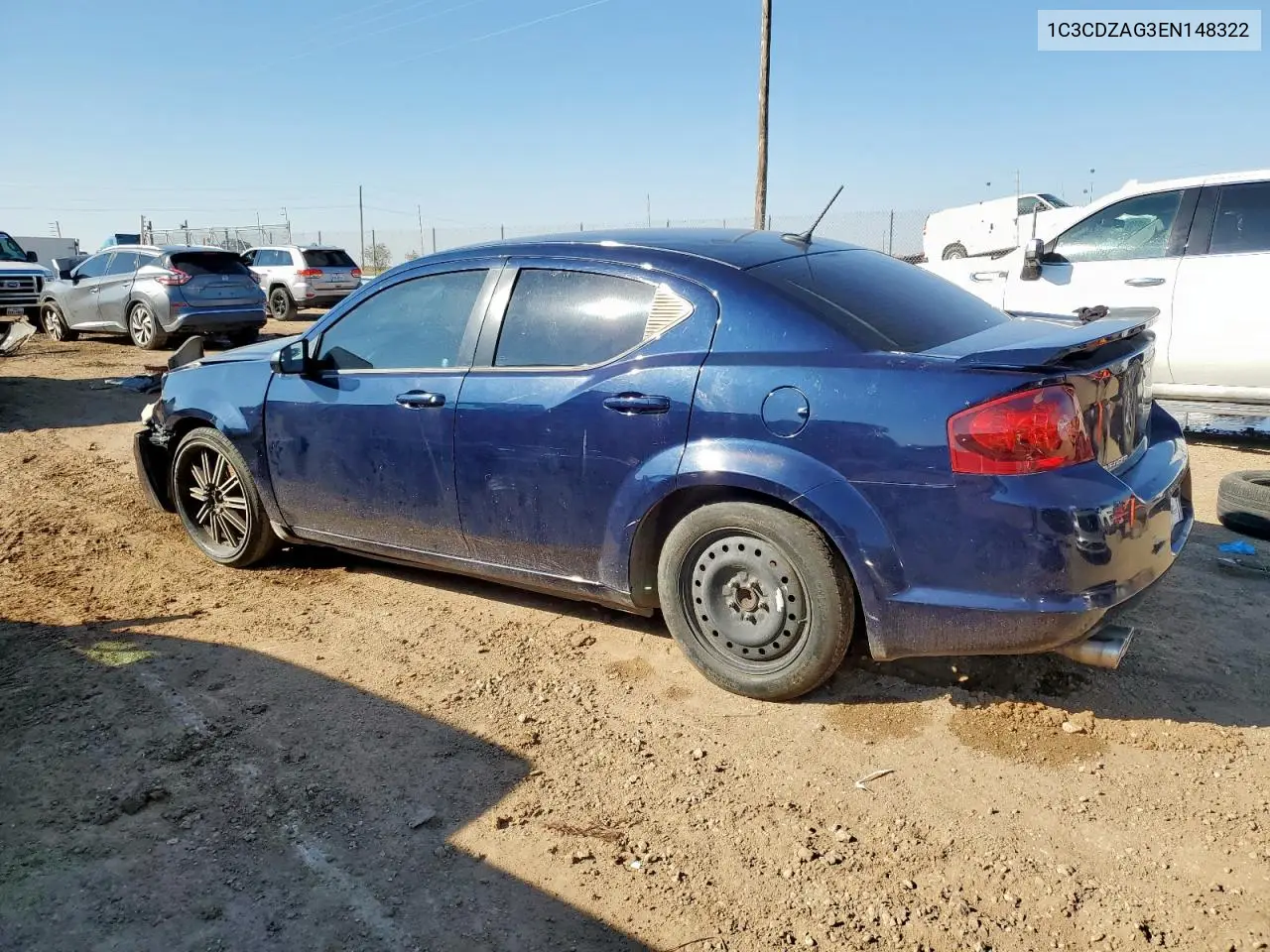 1C3CDZAG3EN148322 2014 Dodge Avenger Se