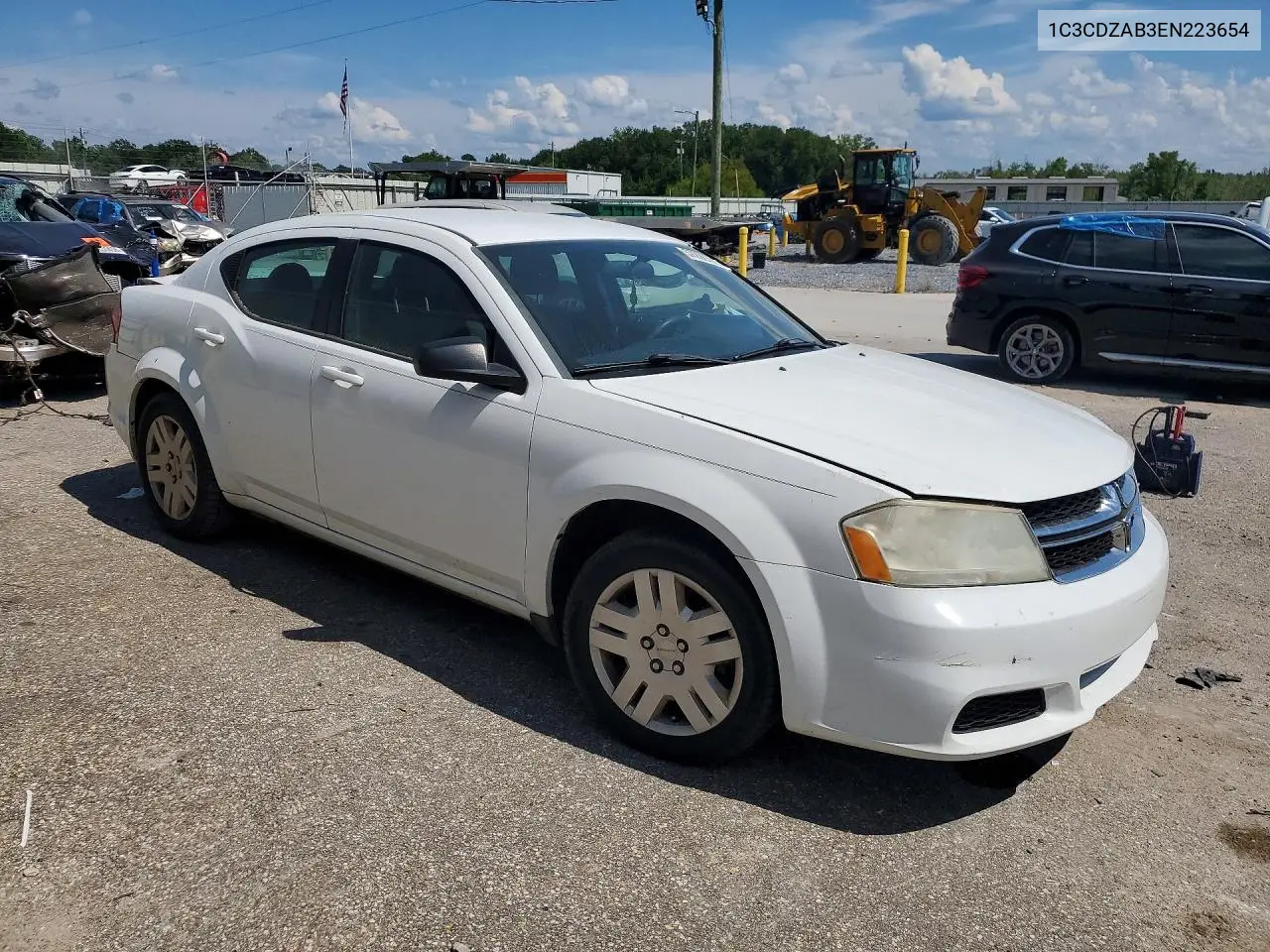2014 Dodge Avenger Se VIN: 1C3CDZAB3EN223654 Lot: 57296786