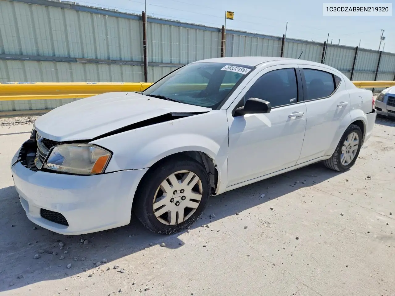 2014 Dodge Avenger Se VIN: 1C3CDZAB9EN219320 Lot: 58032496