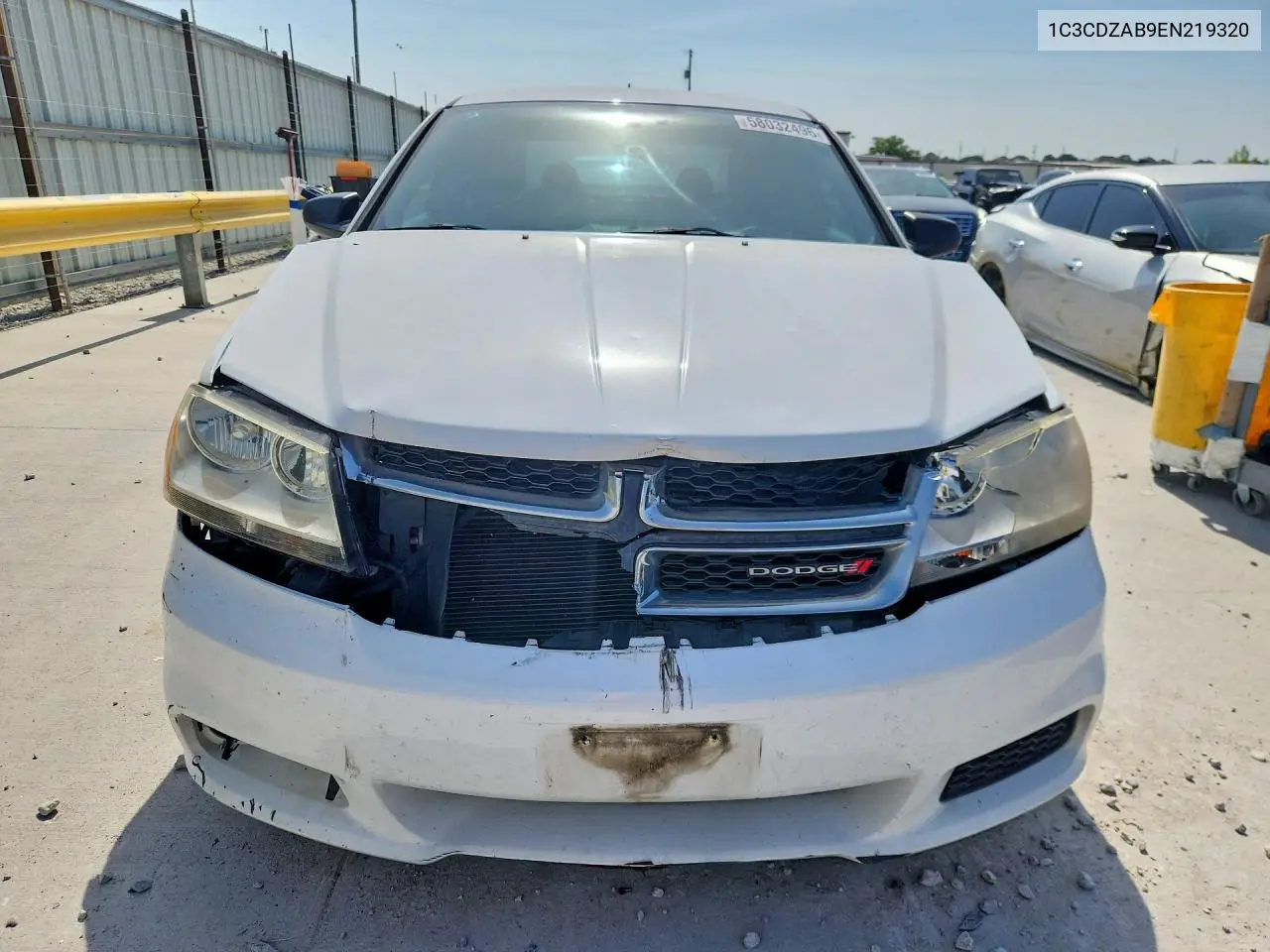 2014 Dodge Avenger Se VIN: 1C3CDZAB9EN219320 Lot: 58032496