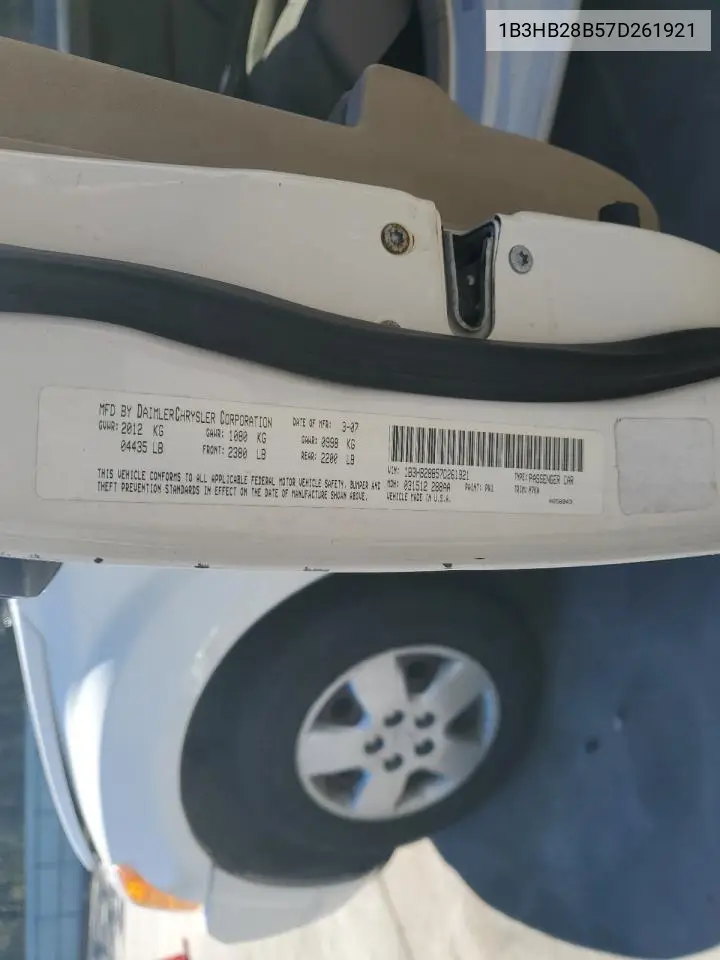 1B3HB28B57D261921 2007 Dodge Caliber