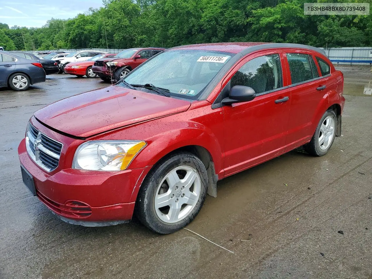 2008 Dodge Caliber Sxt VIN: 1B3HB48BX8D739408 Lot: 56811736