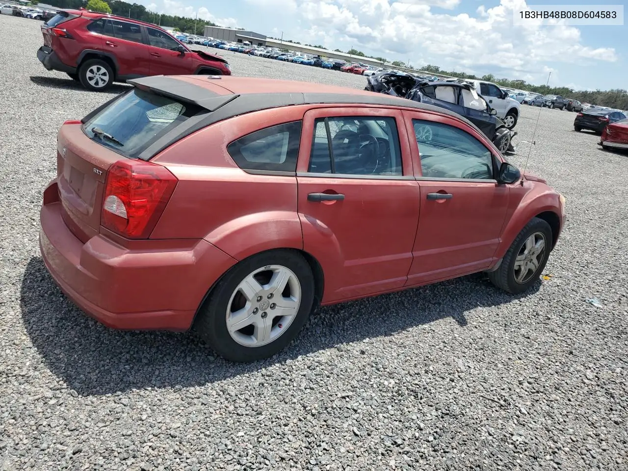 2008 Dodge Caliber Sxt VIN: 1B3HB48B08D604583 Lot: 57735556