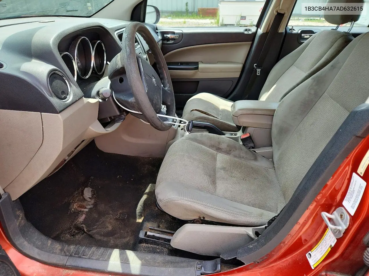 2010 Dodge Caliber Sxt VIN: 1B3CB4HA7AD632615 Lot: 56265336