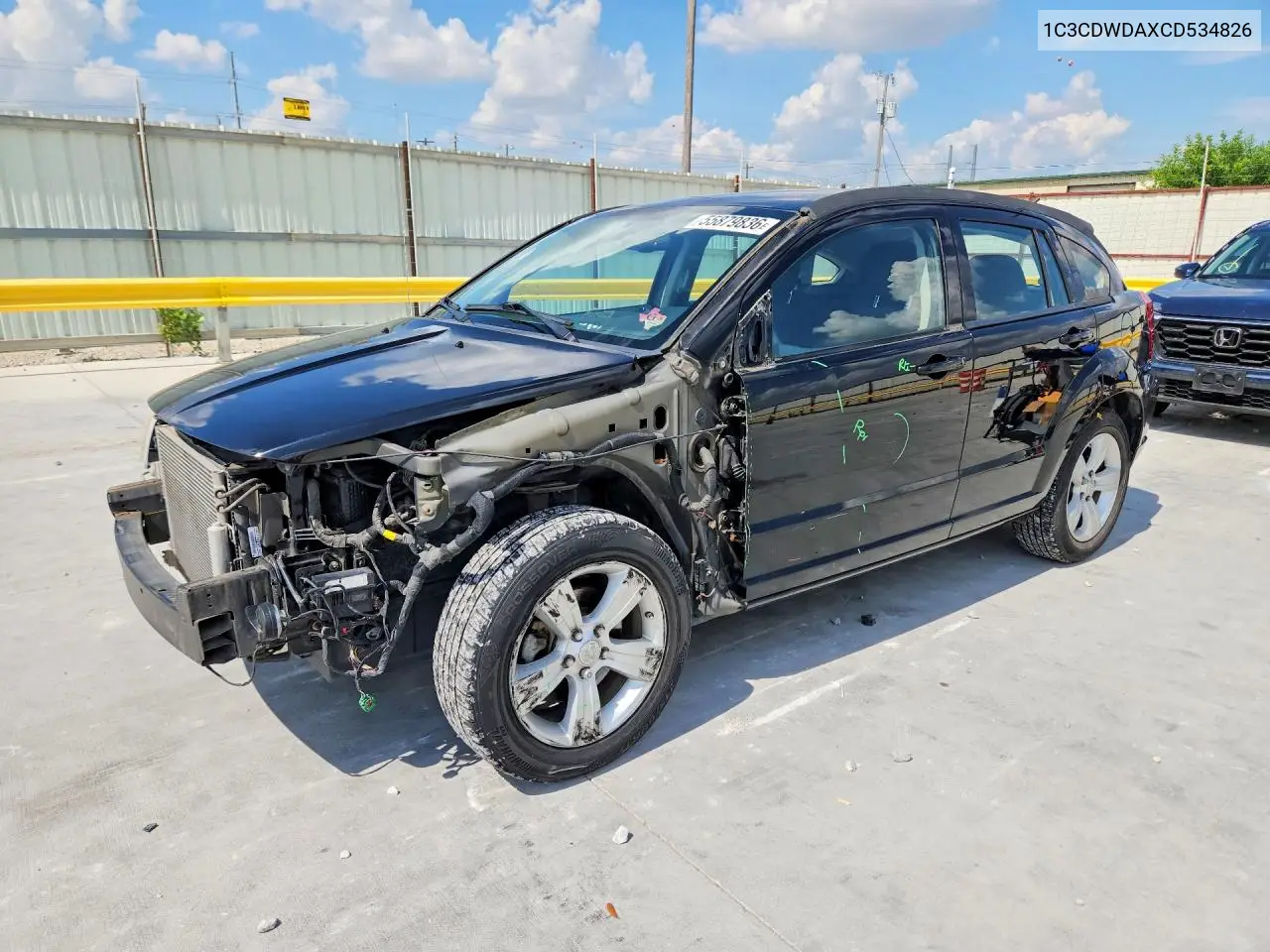 2012 Dodge Caliber Sxt VIN: 1C3CDWDAXCD534826 Lot: 55879836