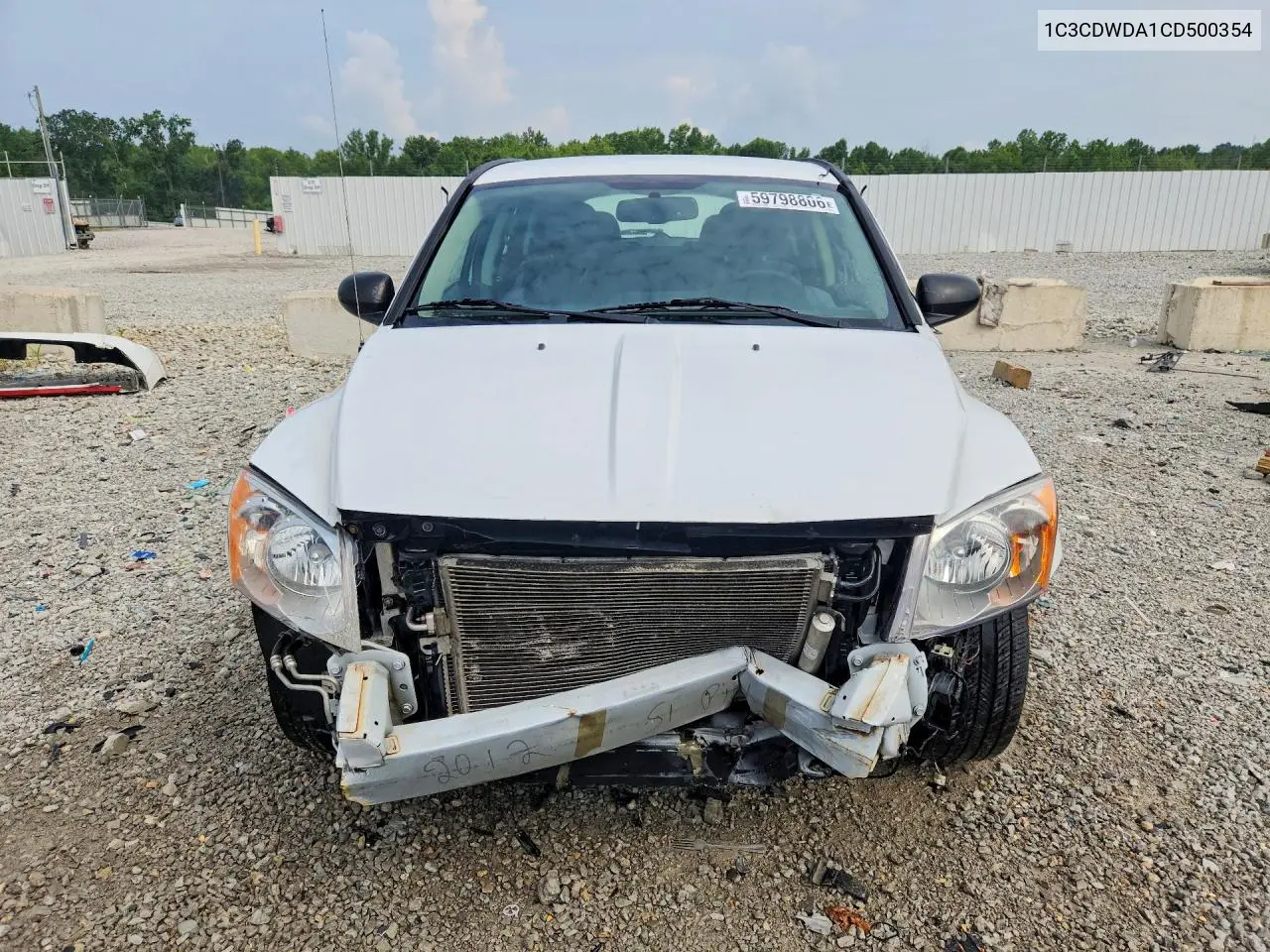 2012 Dodge Caliber Sxt VIN: 1C3CDWDA1CD500354 Lot: 59798806