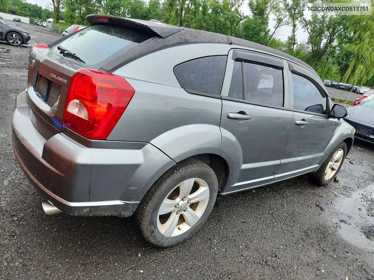 2012 Dodge Caliber Sxt VIN: 1C3CDWDAXCD513751 Lot: 62114546
