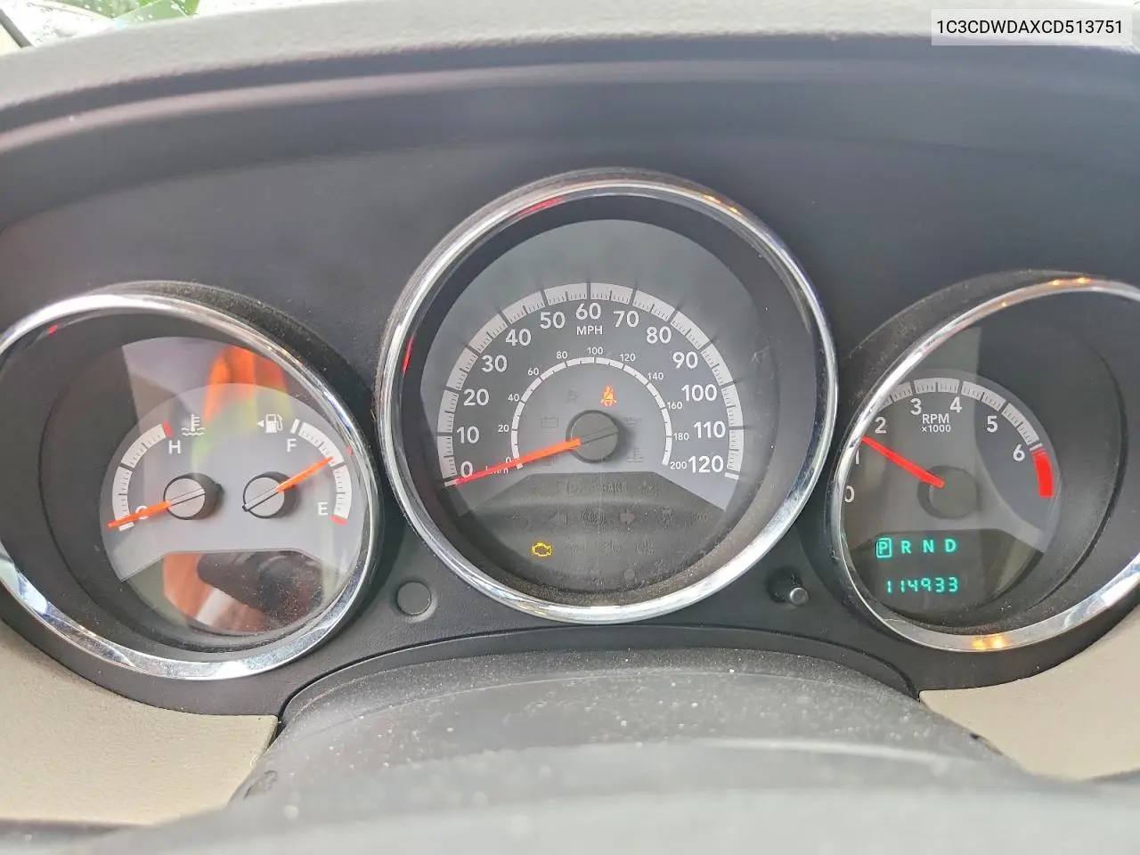 2012 Dodge Caliber Sxt VIN: 1C3CDWDAXCD513751 Lot: 62114546