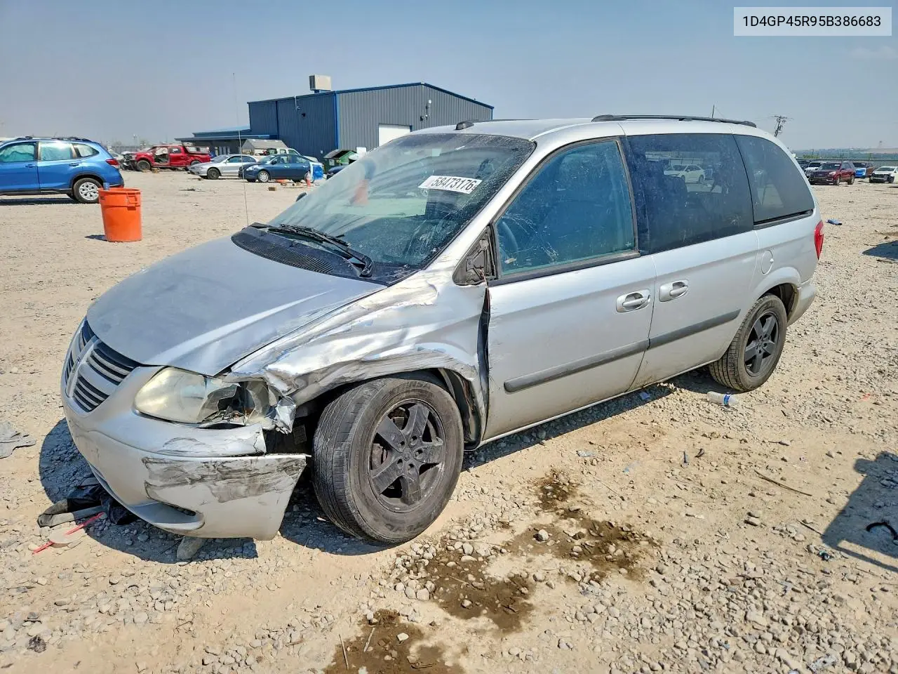 2005 Dodge Caravan Sxt VIN: 1D4GP45R95B386683 Lot: 58473176
