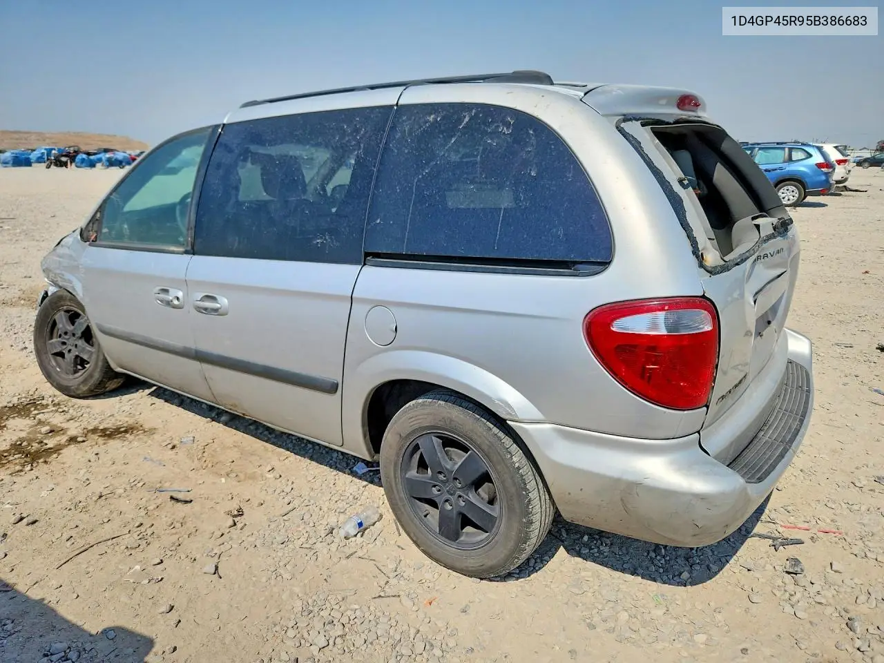 2005 Dodge Caravan Sxt VIN: 1D4GP45R95B386683 Lot: 58473176