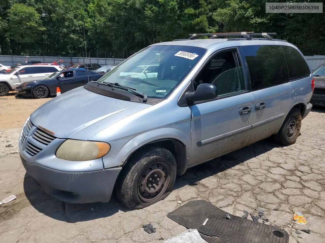 1D4GP25R05B306398 2005 Dodge Caravan Se