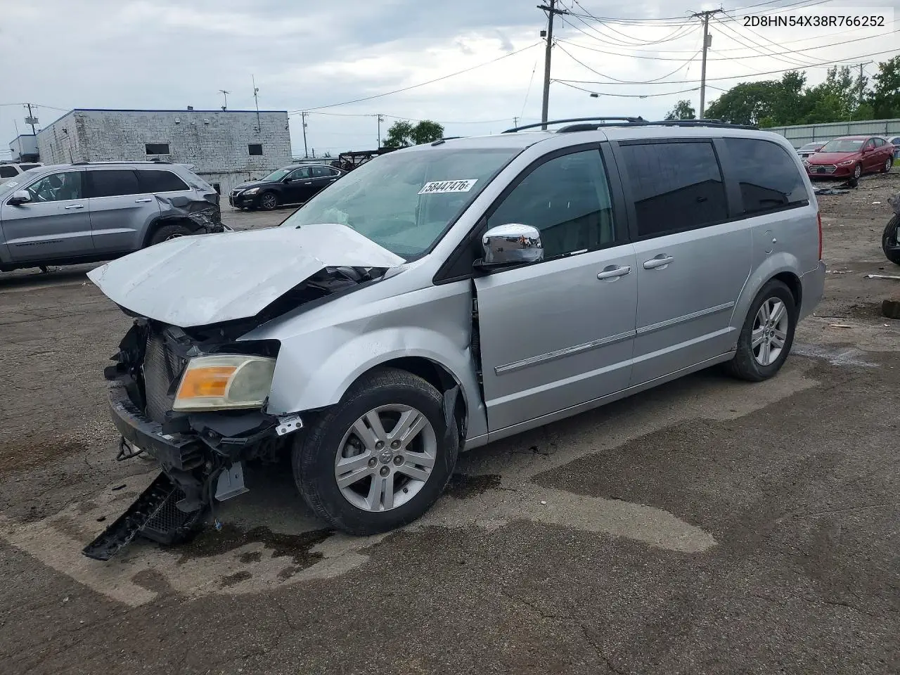 2008 Dodge Grand Caravan Sxt VIN: 2D8HN54X38R766252 Lot: 58447476