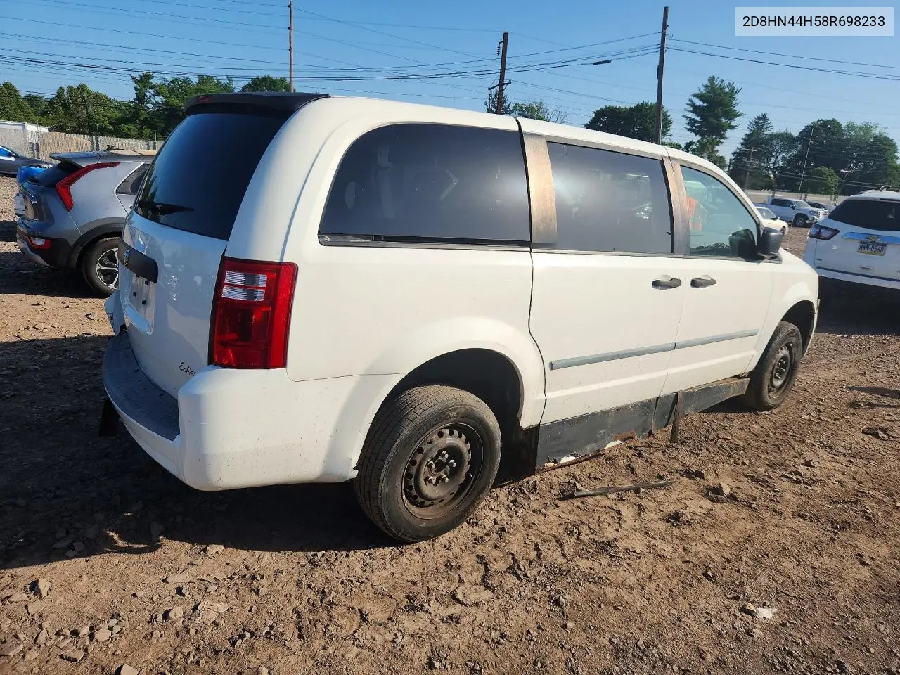 2008 Dodge Grand Caravan Se VIN: 2D8HN44H58R698233 Lot: 59338036