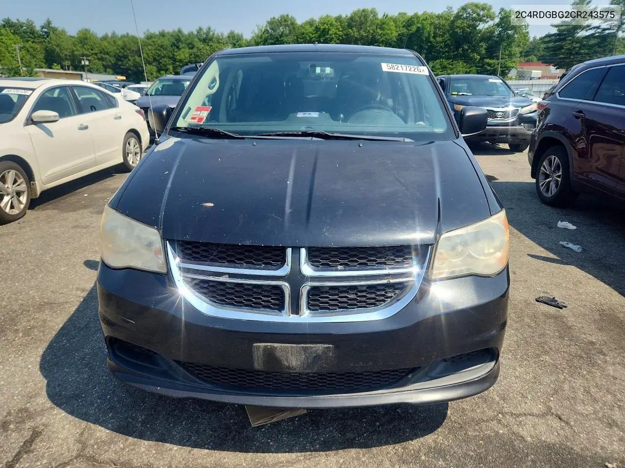 2012 Dodge Grand Caravan Se VIN: 2C4RDGBG2CR243575 Lot: 58217226