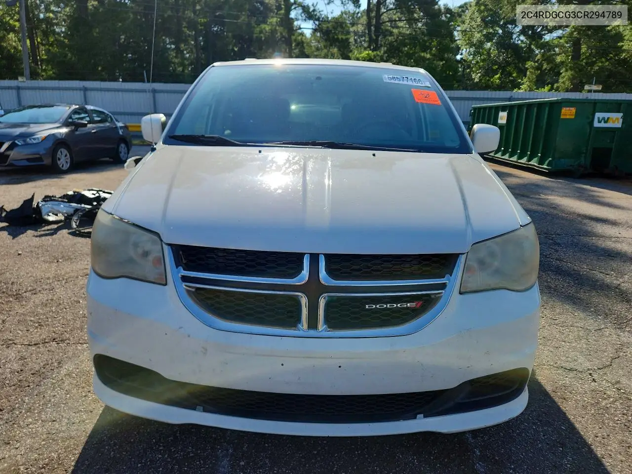 2012 Dodge Grand Caravan Sxt VIN: 2C4RDGCG3CR294789 Lot: 58577166