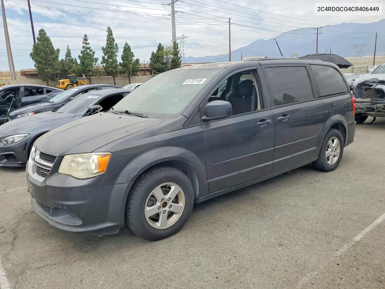 2012 Dodge Grand Caravan Sxt VIN: 2C4RDGCG4CR406449 Lot: 61732146