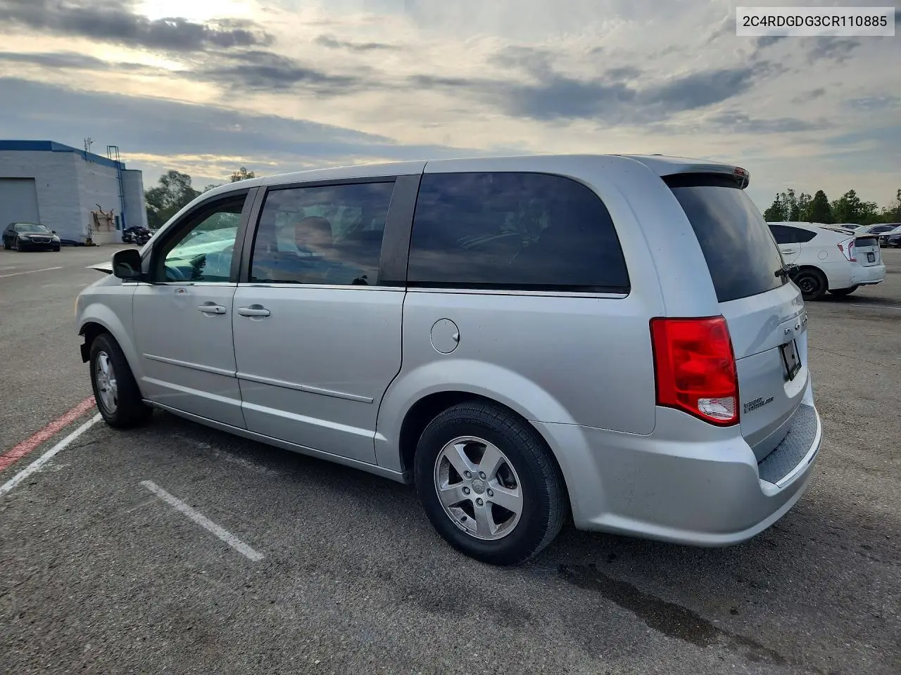 2012 Dodge Grand Caravan Crew VIN: 2C4RDGDG3CR110885 Lot: 61798766